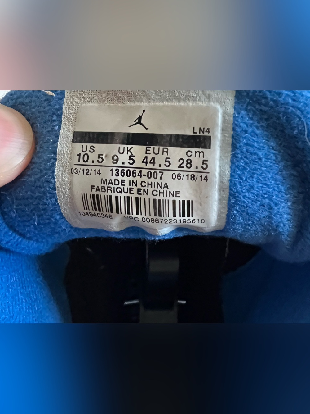 Air Jordan 3 Retro “SPORT BLUE” 2014 Retro Sneakers with Elephant Print - Picture 8 of 9